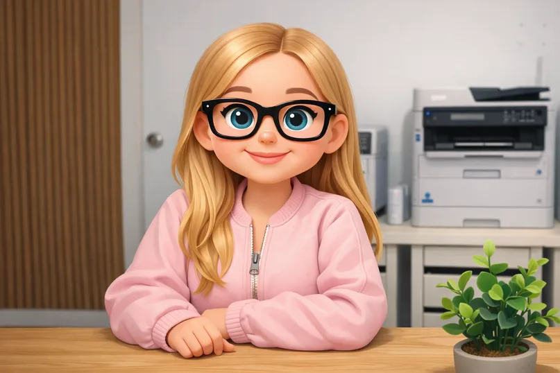 Il·lustració de Jasmine, administrativa i tècnica d'autònoms